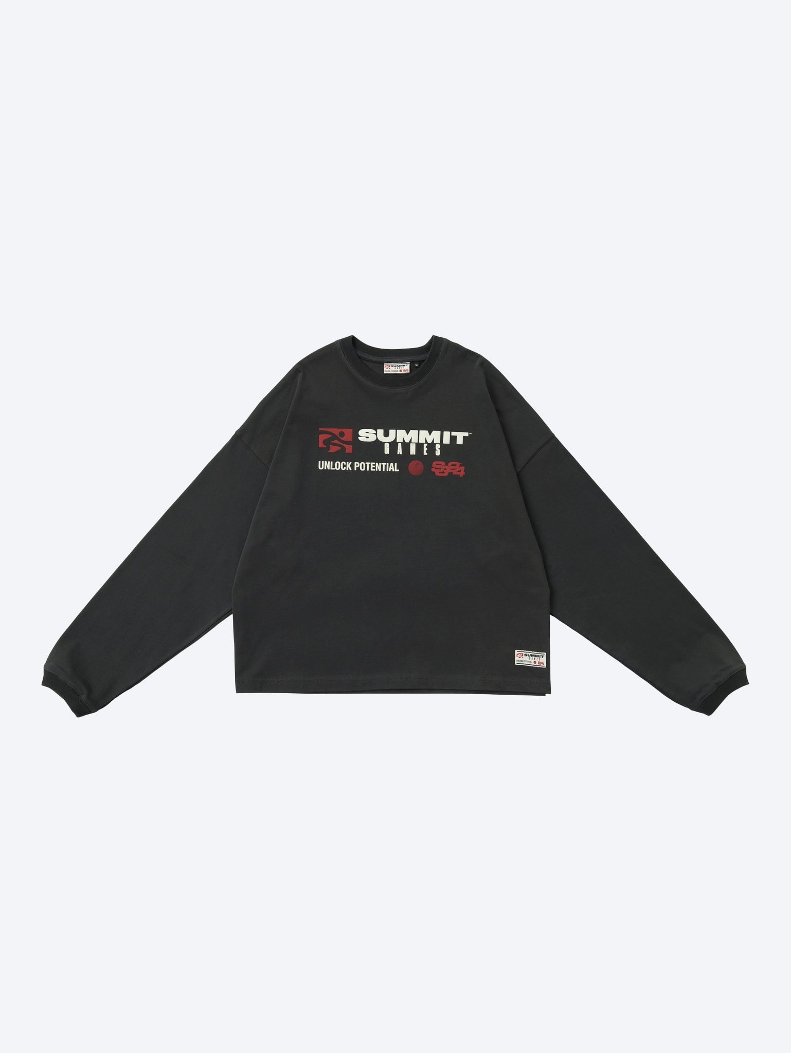 Label logo crop long sleeve t-shirt 1