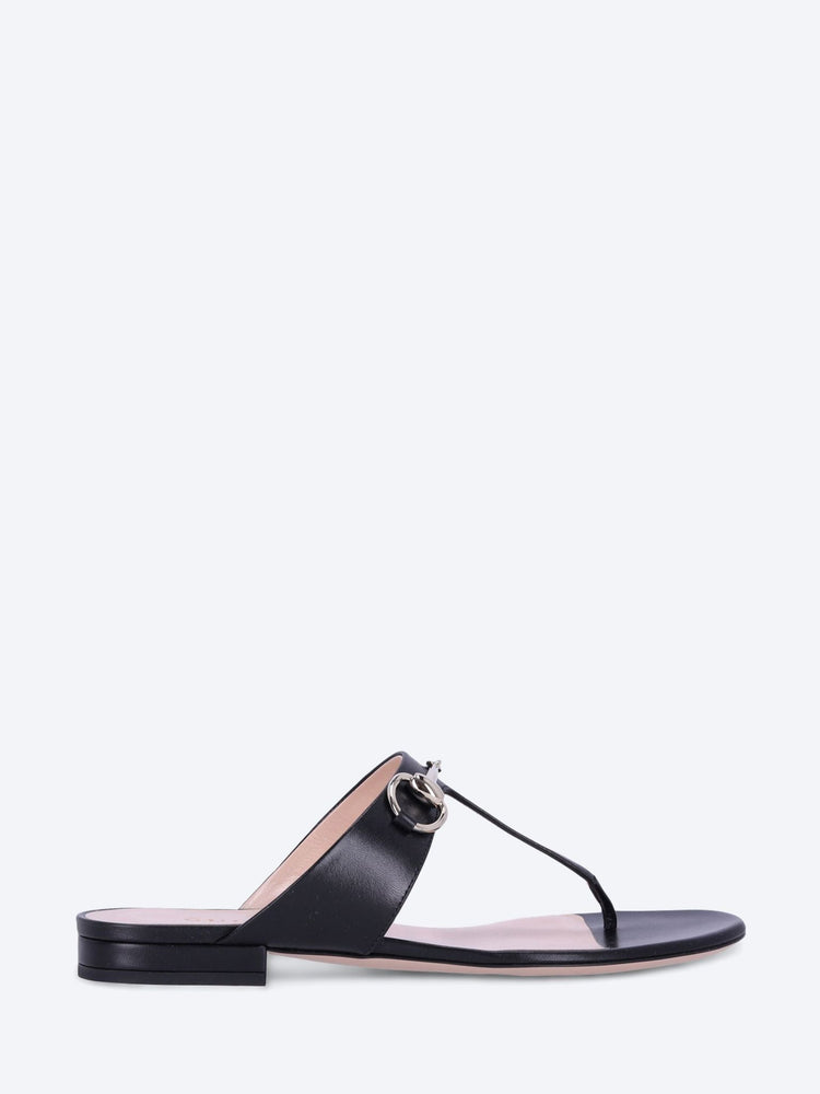 Women's thong sandal with horsebit 1