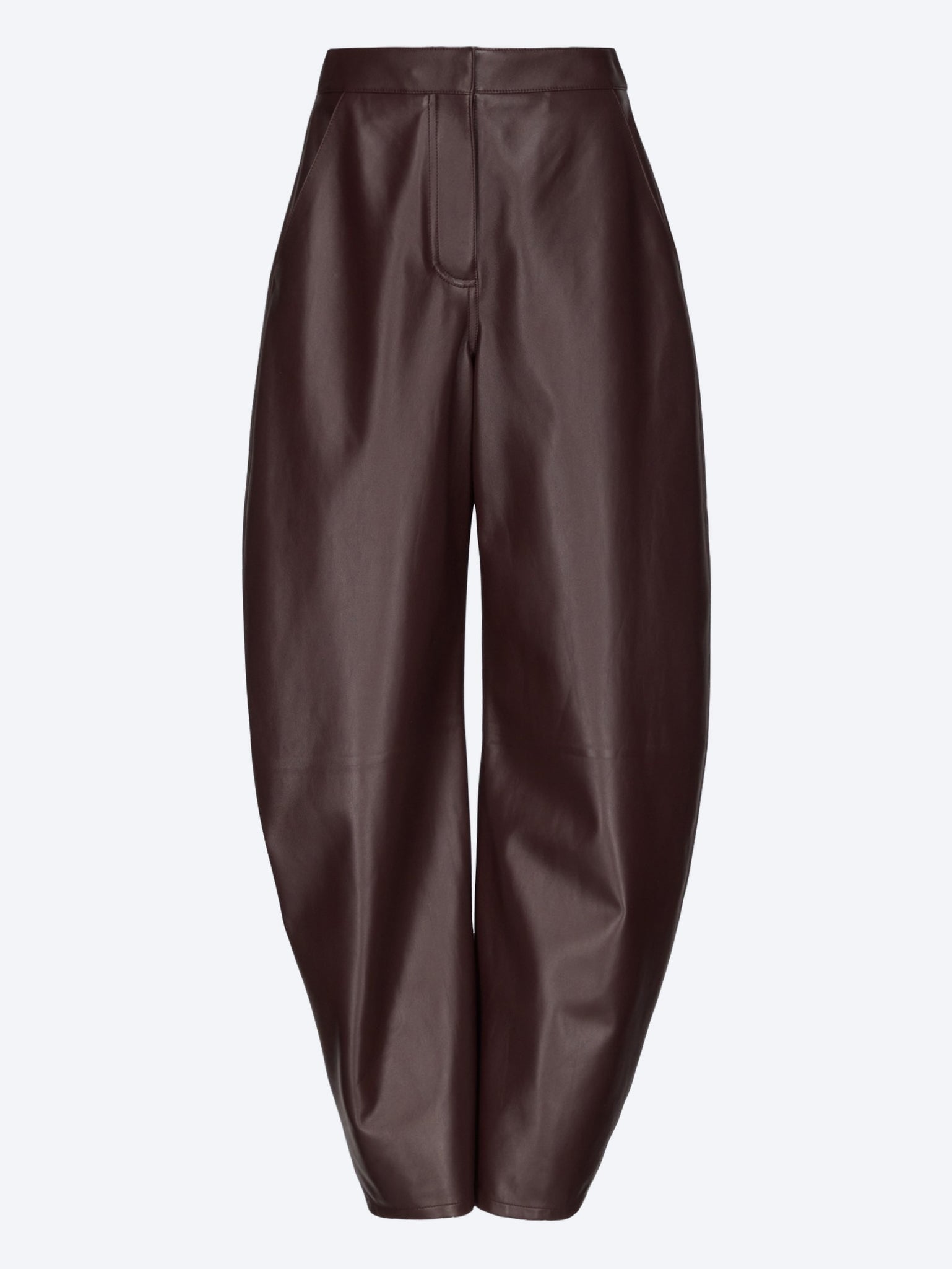 Lambskin low round pants 1