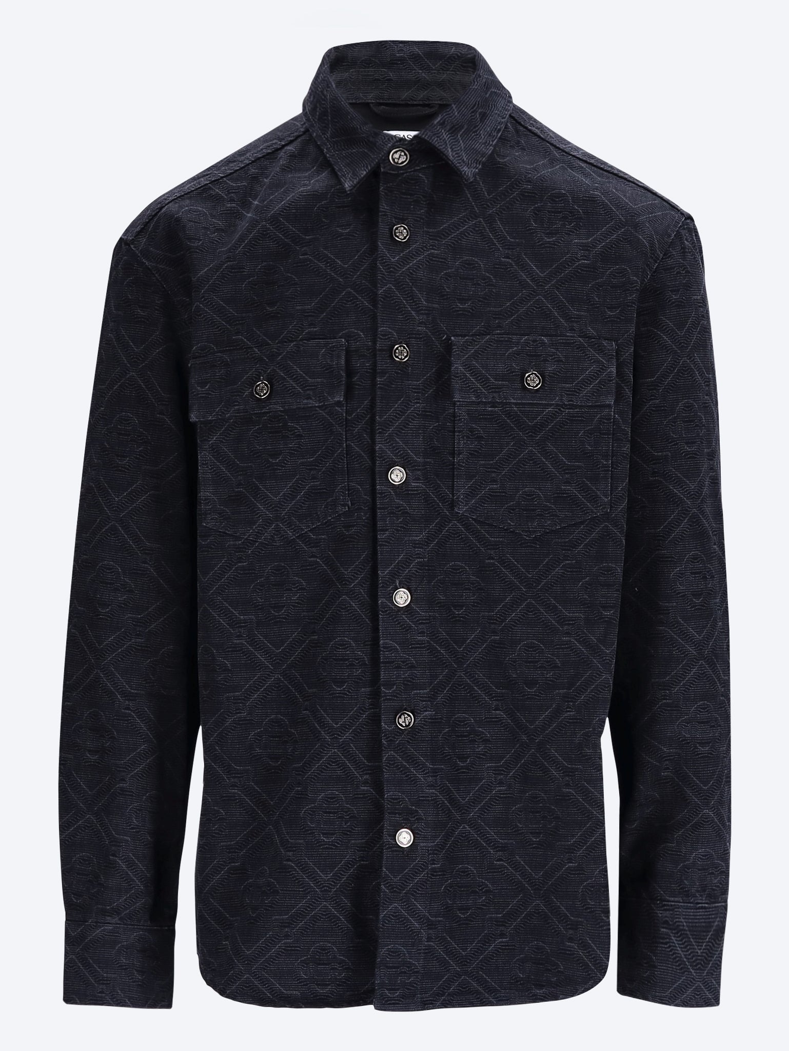 Laser monogram denim shirt 1