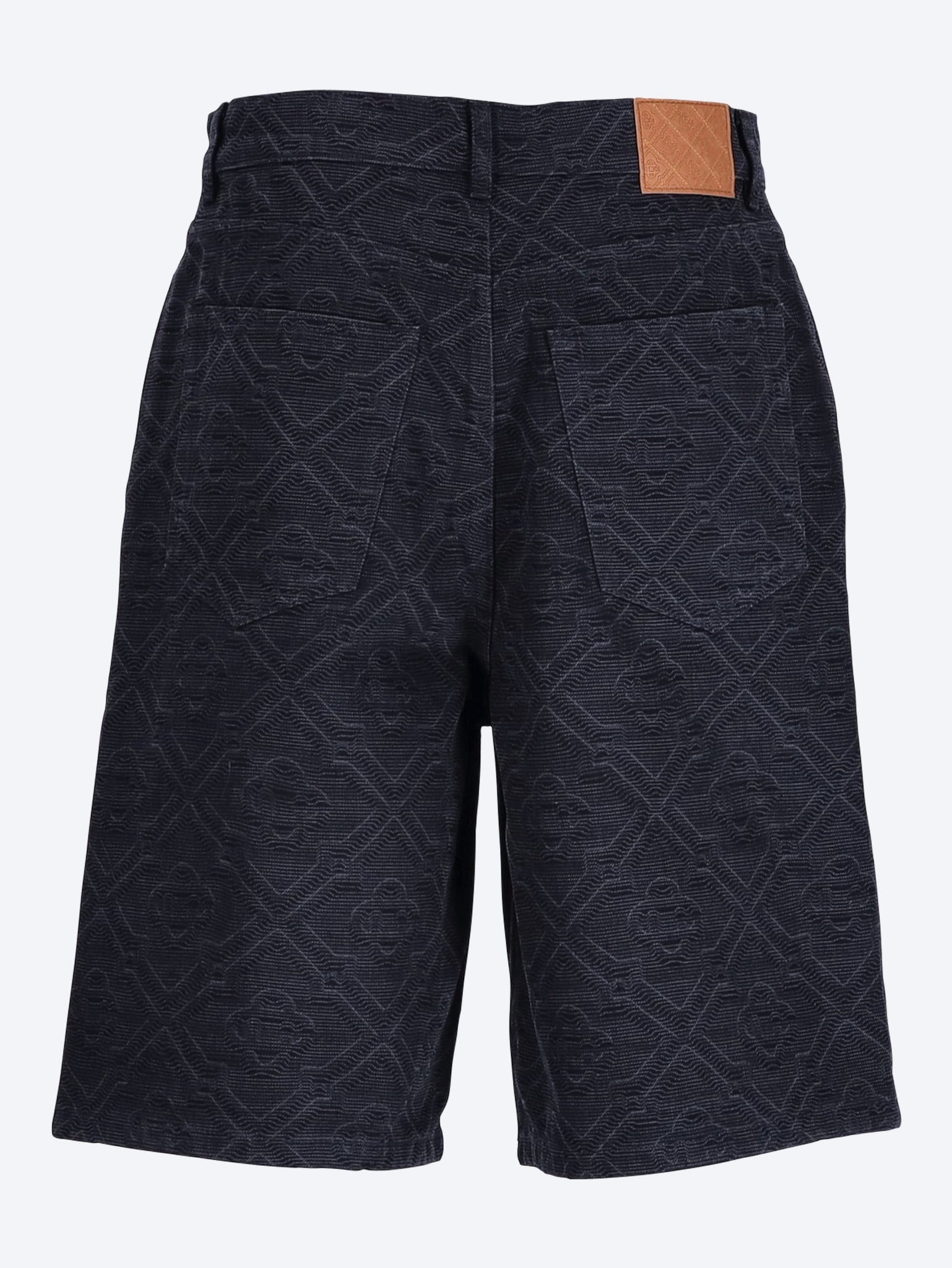 Laser monogram denim shorts 3