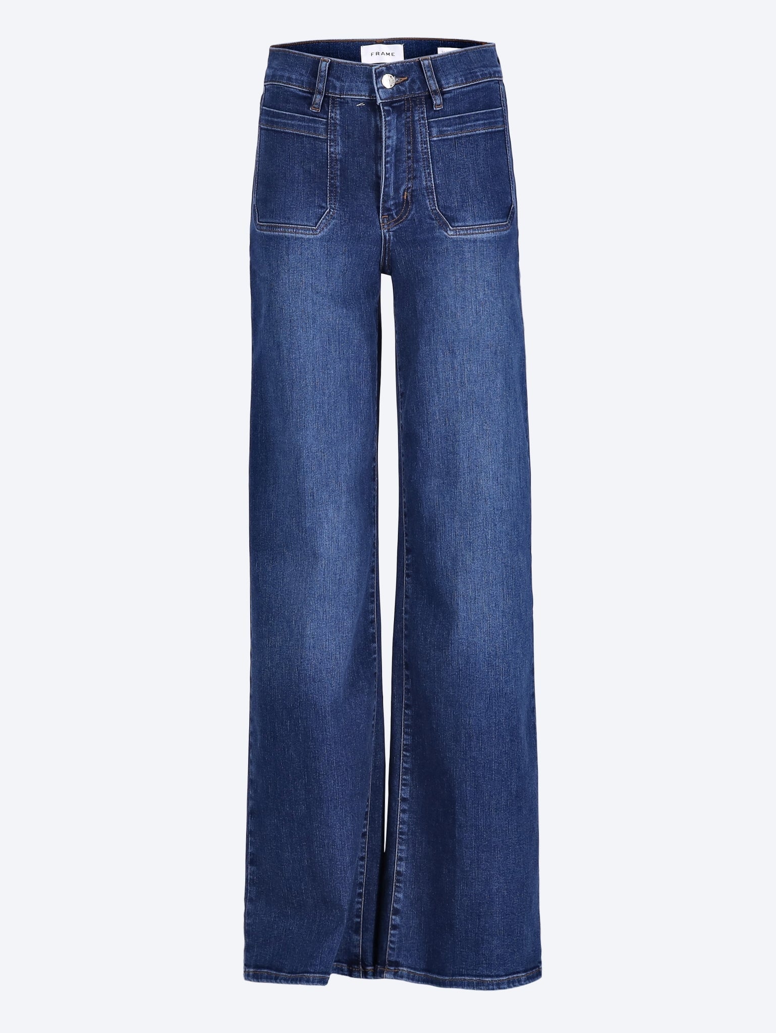 Le slim palazzo long modernist denim fashion pants 1