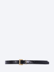 Leather croc embossed cassandre thin belt ref: