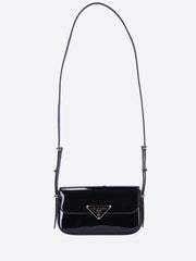 Patent leather shoulder bag with flap ref:
