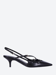 Brushed leather slingbacks with buckles ref: