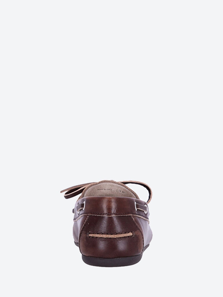 Unlined bleached leather boat shoes 5