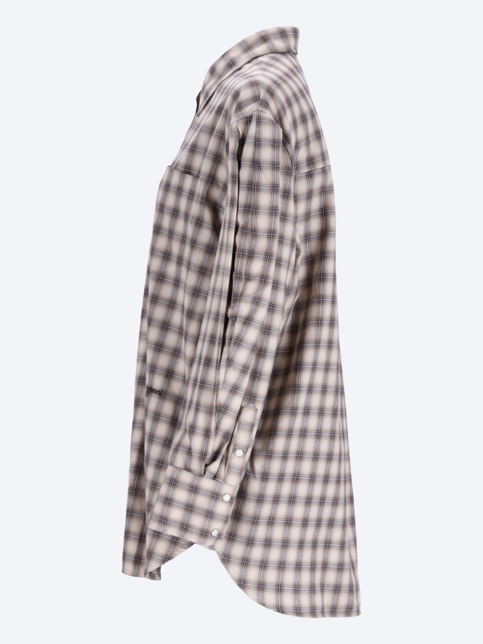 Chemise manches plissées en flanelle à carreaux légers 2