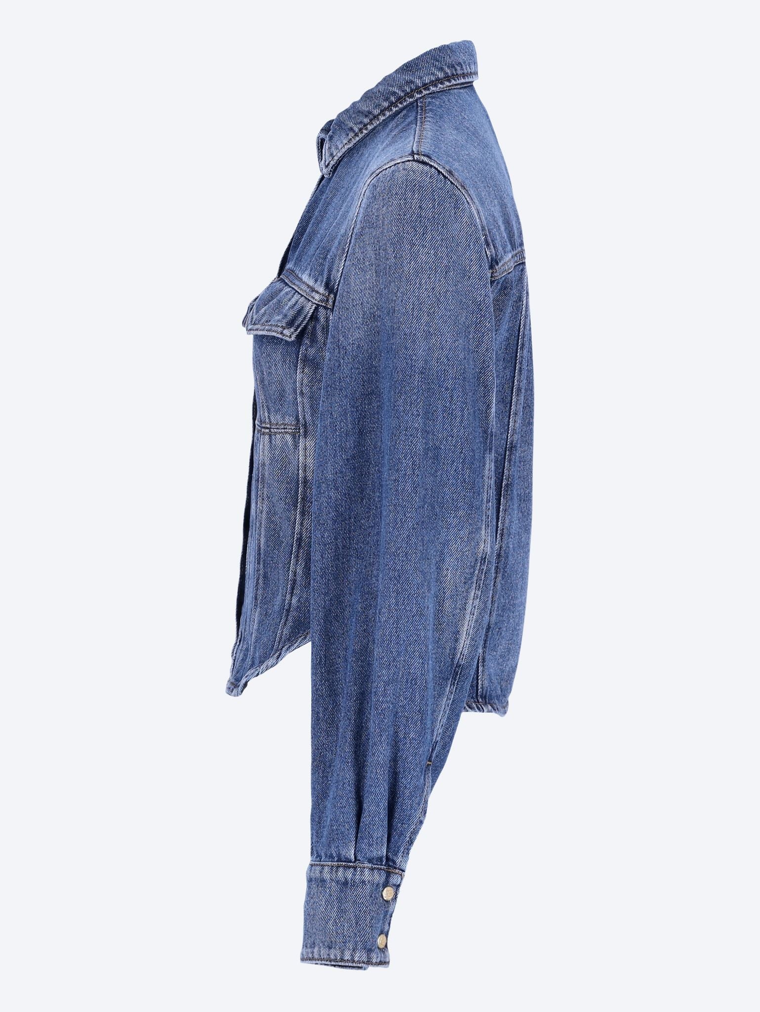 Light denim corsage shirt 2