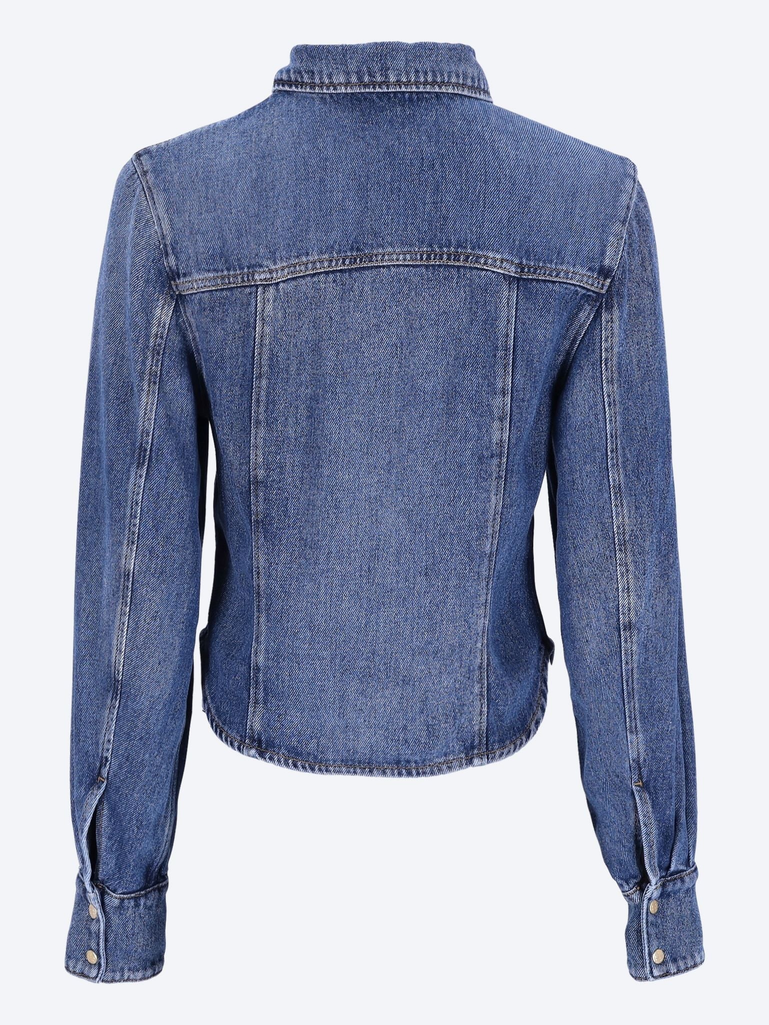 Light denim corsage shirt 3