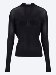 Light jersey backless top with covered cup detail top ref: