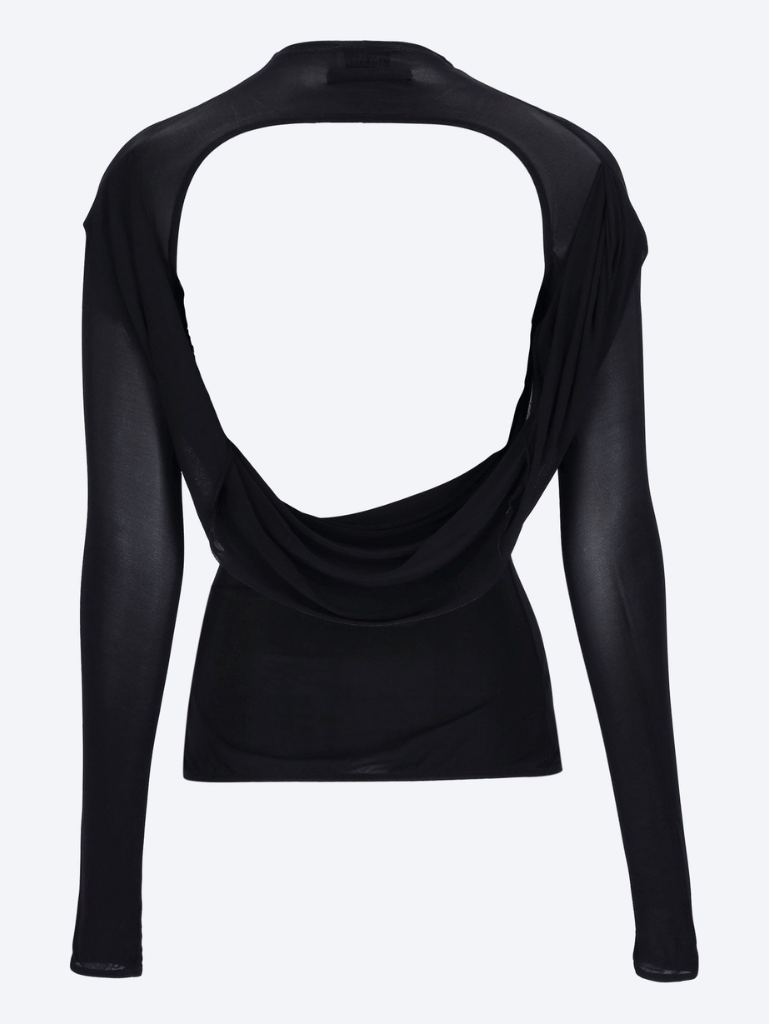 Light jersey backless top with covered cup detail top 3
