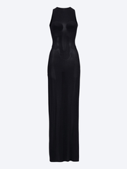 Light jersey long dress with covered cup detail dress ref: