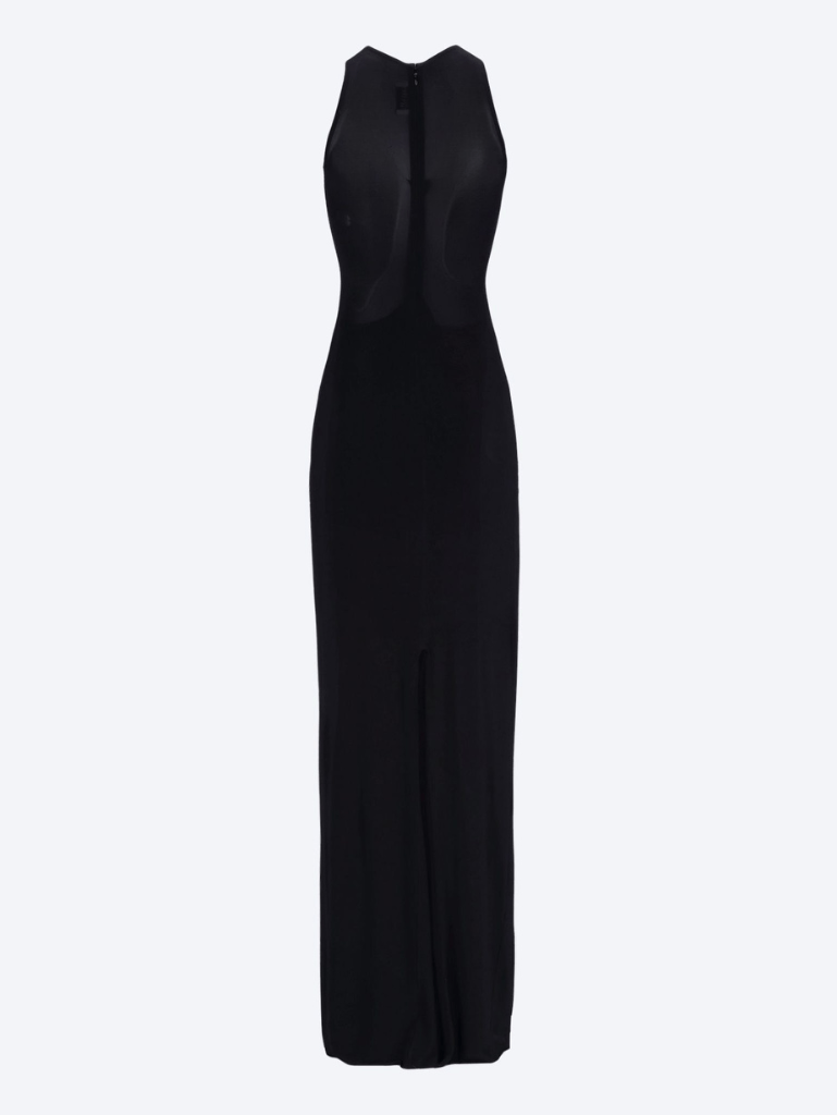 Light jersey long dress with covered cup detail dress 2