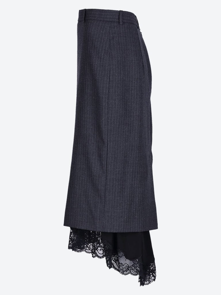 Light pinstripe wool lingerie skirt 2