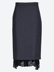 Light pinstripe wool lingerie skirt ref:
