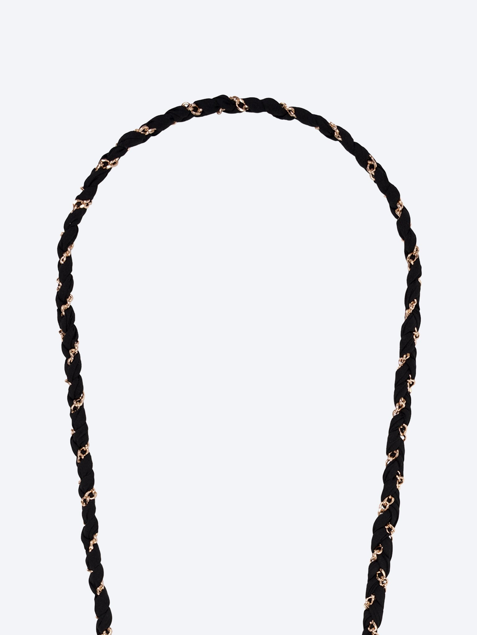 Long doha black & gold fabric chain 120cm 2