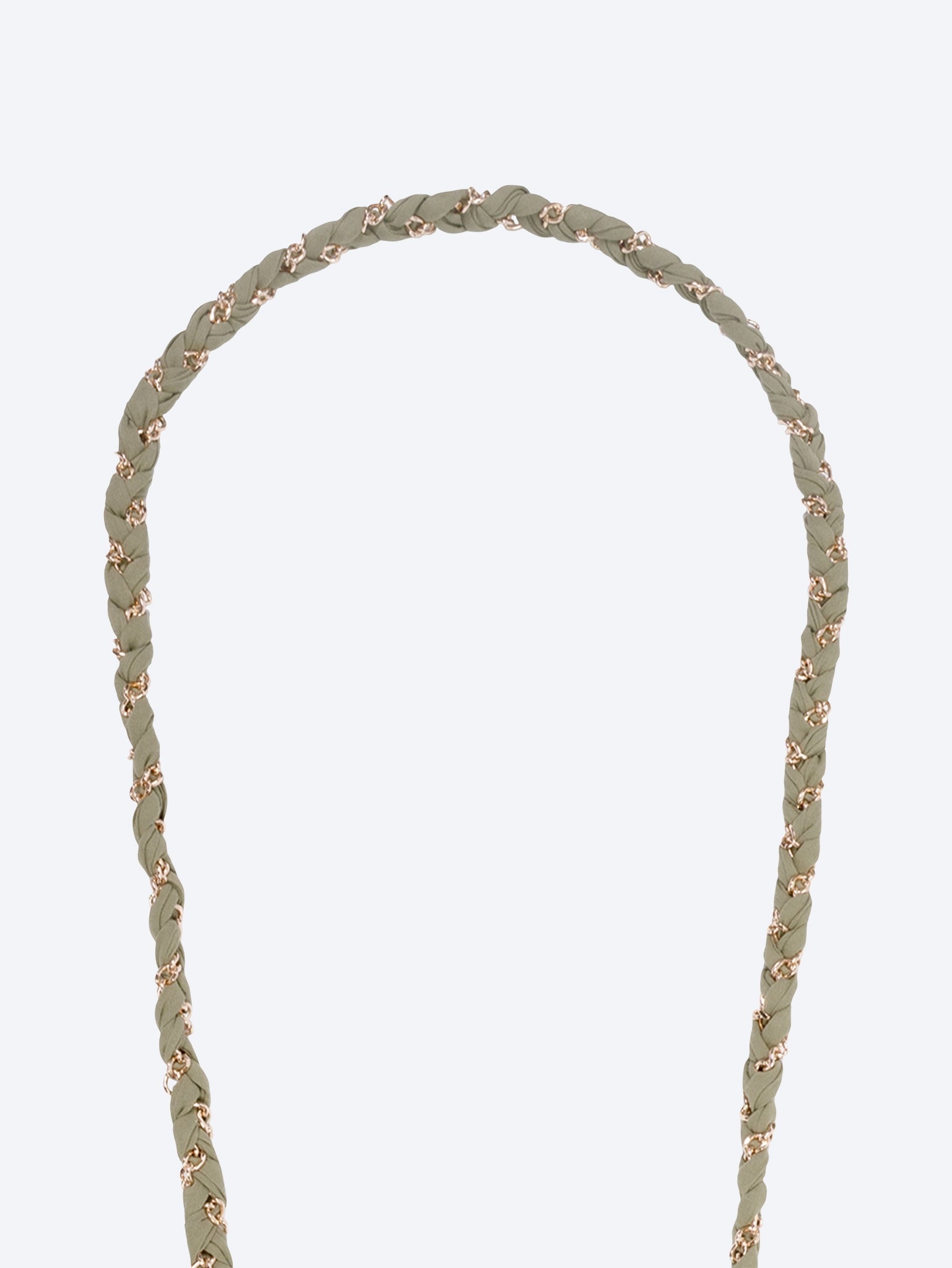 Long doha khaki & gold fabric chain 120cm 2