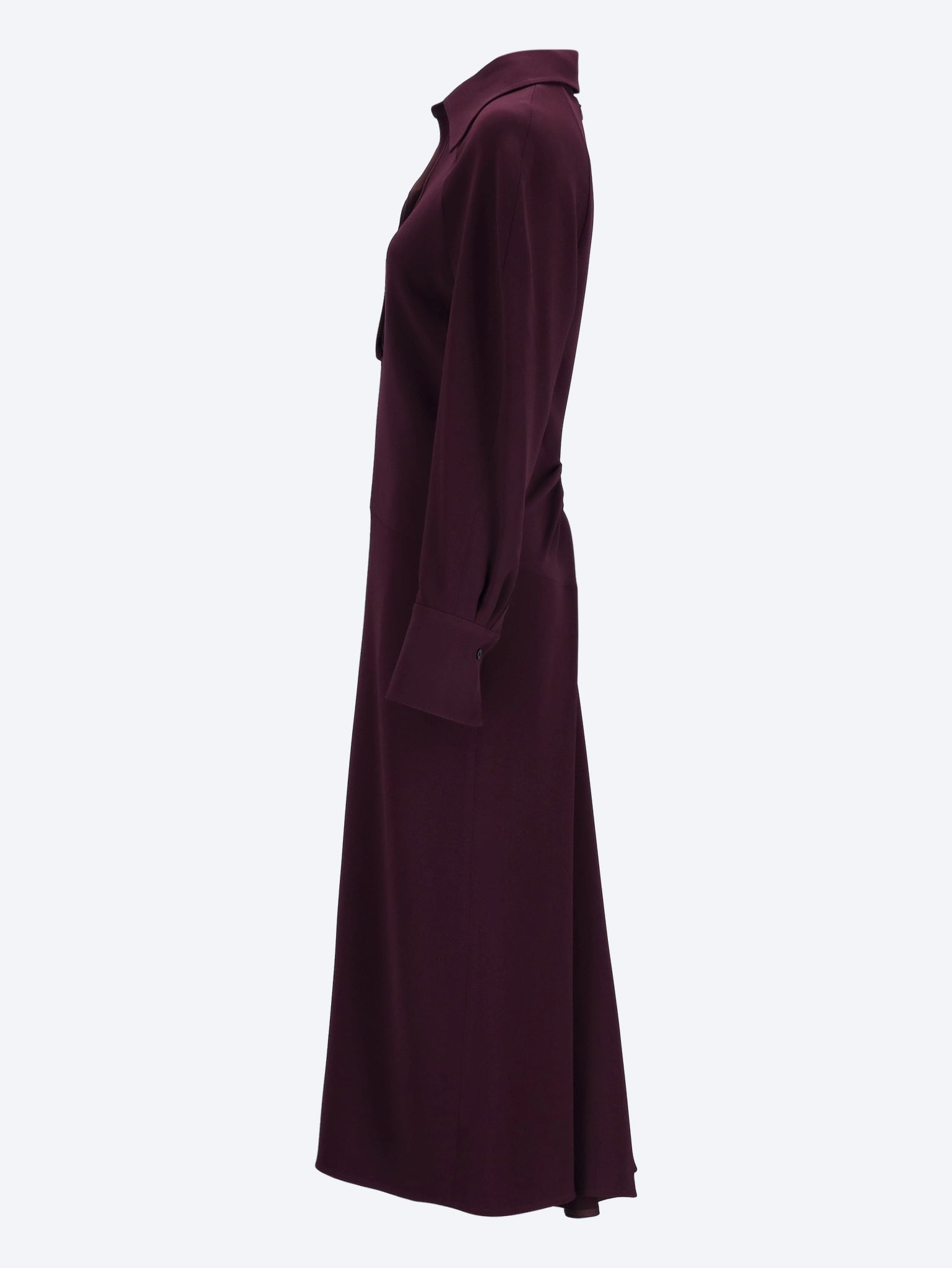 Long sleeve polo collar midi dress 2