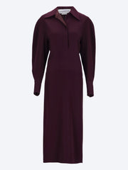 Long sleeve polo collar midi dress ref:
