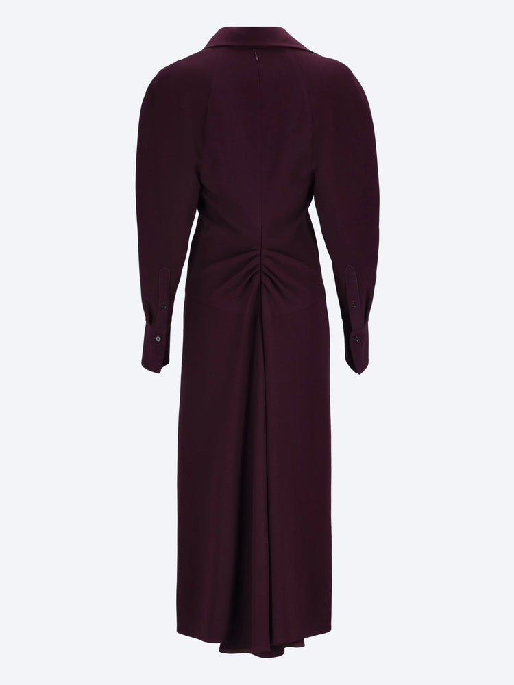 Long sleeve polo collar midi dress 3