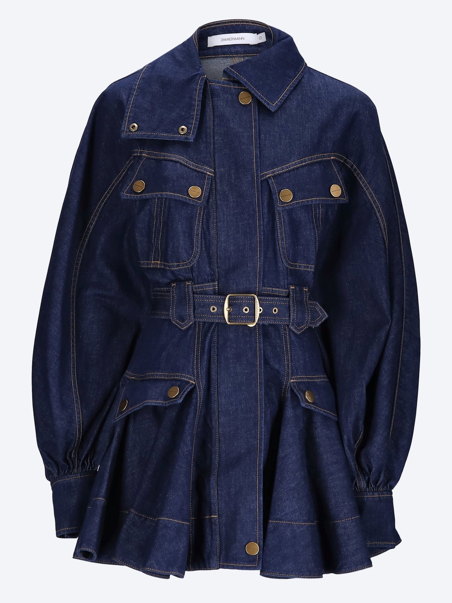 Luna denim utility mini dress 1