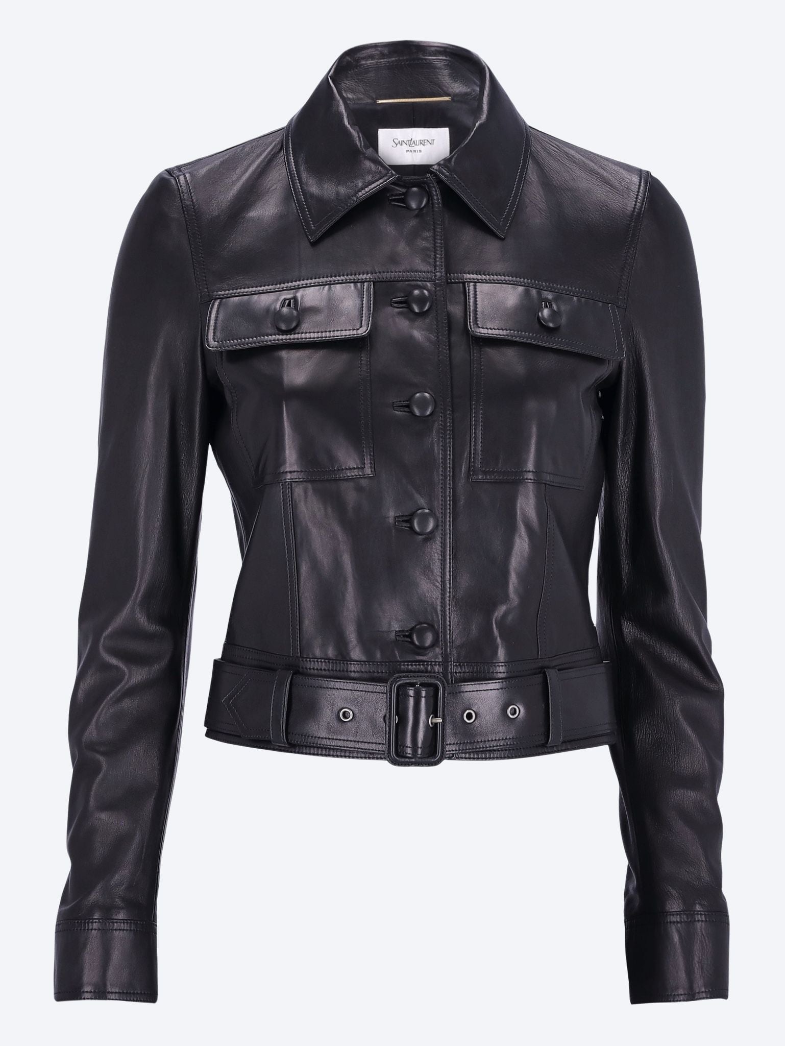 Cropped leather jacket 1