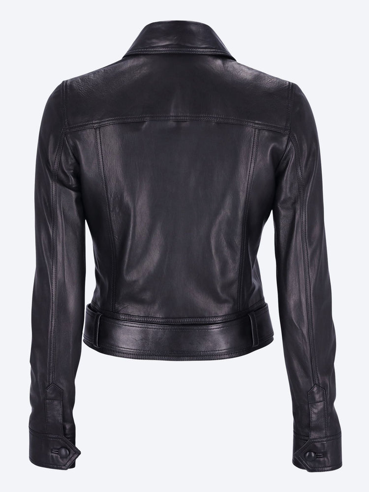 Cropped leather jacket 3