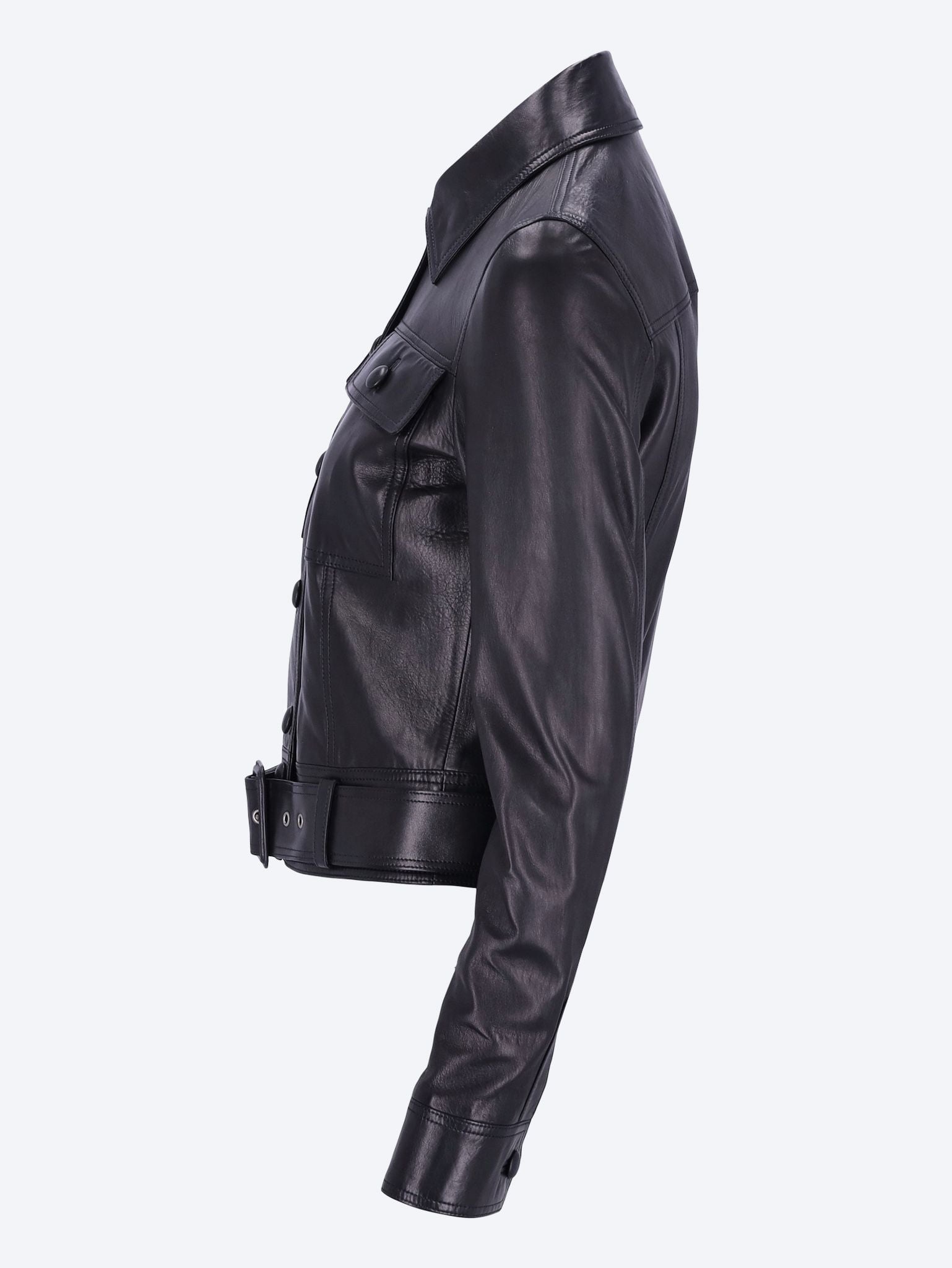 Cropped leather jacket 2