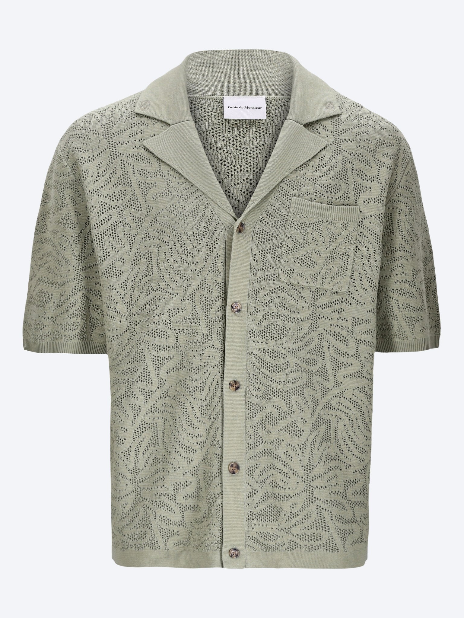 Maille dentelle shirt cardigan 1