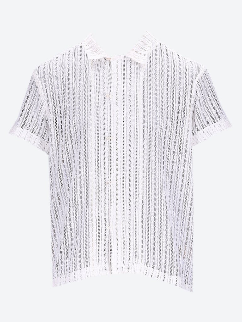 Meandering lace short sleeve shirt 1