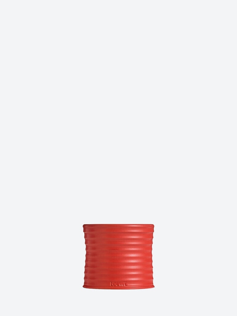 Medium tomato leaves ceramic candle 1