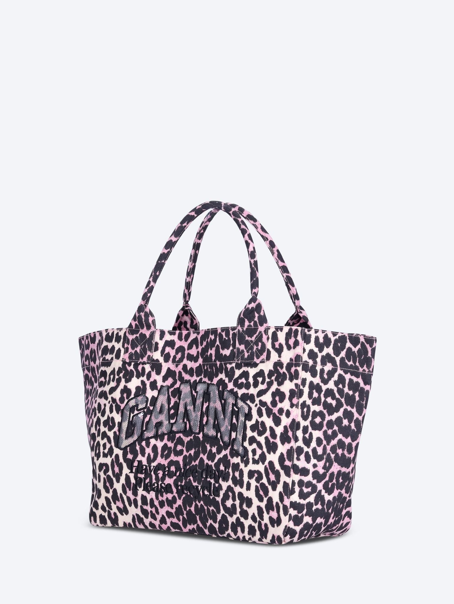 Medium trapeze printed sequin tote bag 2
