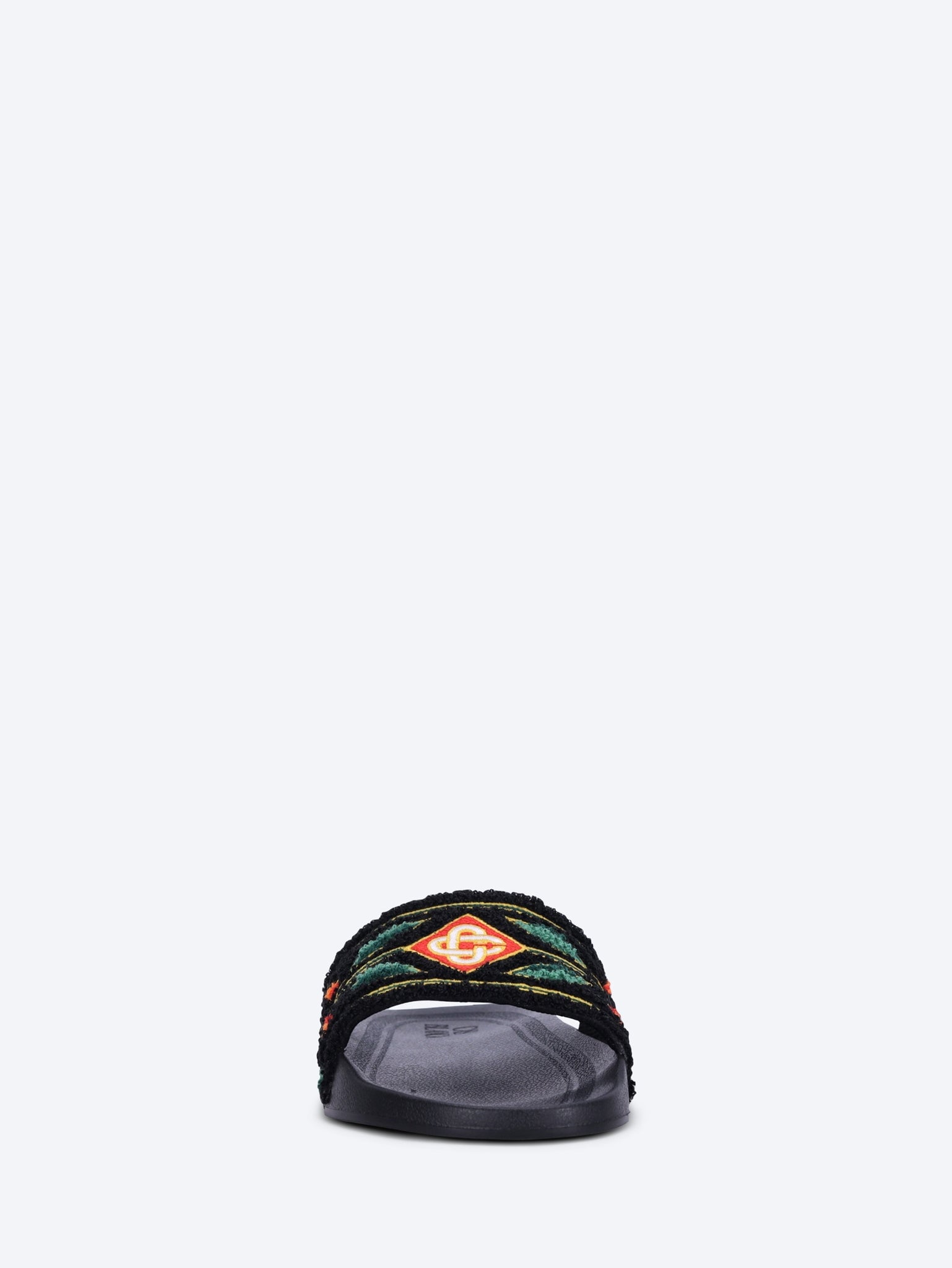 Mens embroidered terry sliders 3
