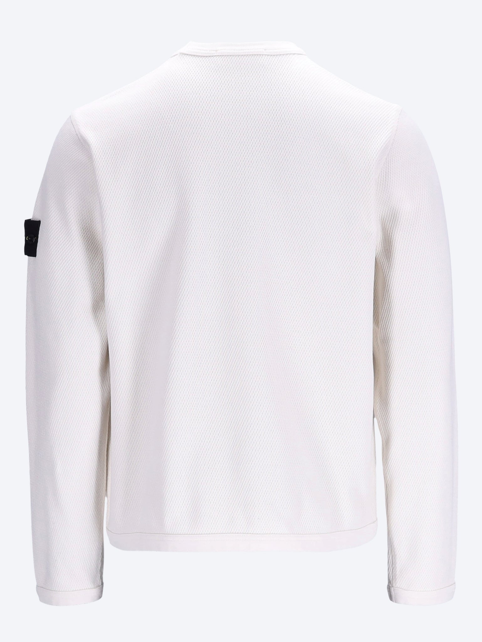 Mesh stitch organic cotton fleece sweatshirt 3