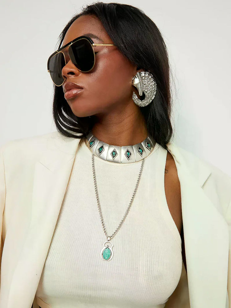 Collier Micah argenté 2