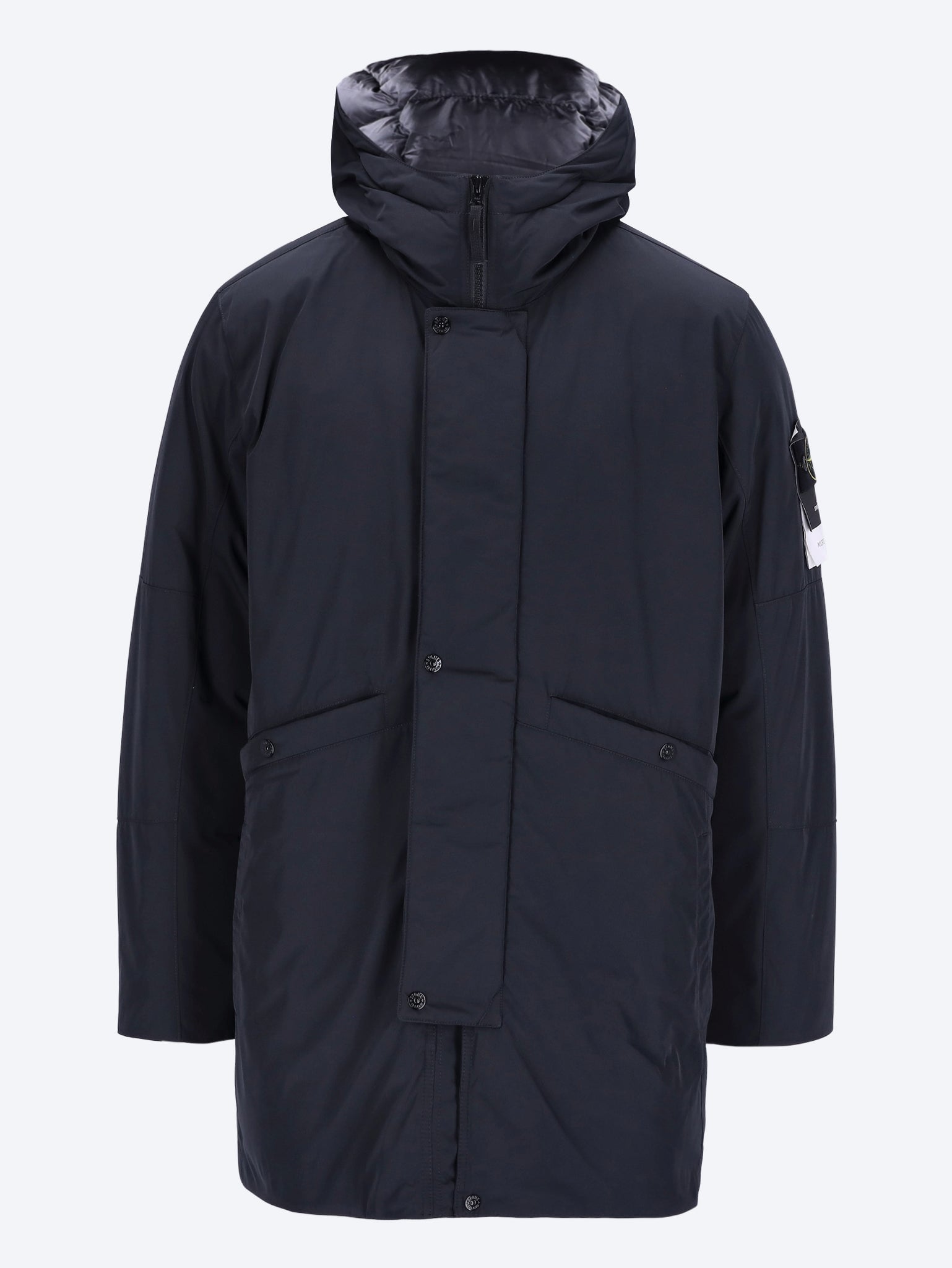 Micro twill long parka 1