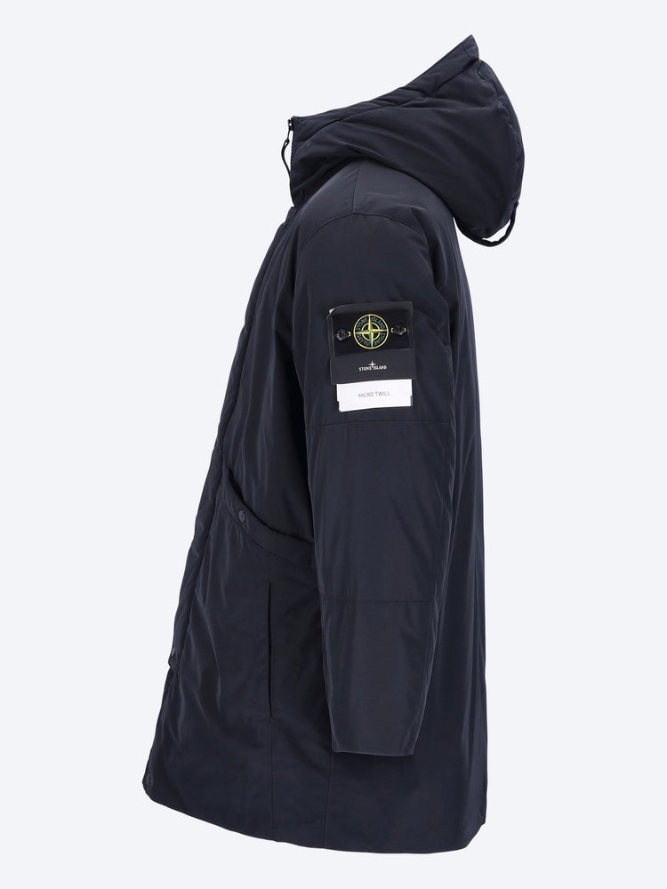 Micro twill long parka 2