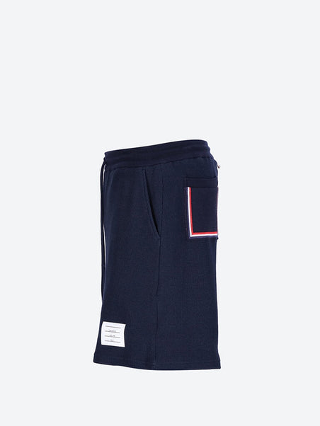Mid thigh shorts in textured cotton