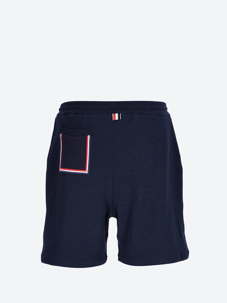Mid thigh shorts in textured cotton 3