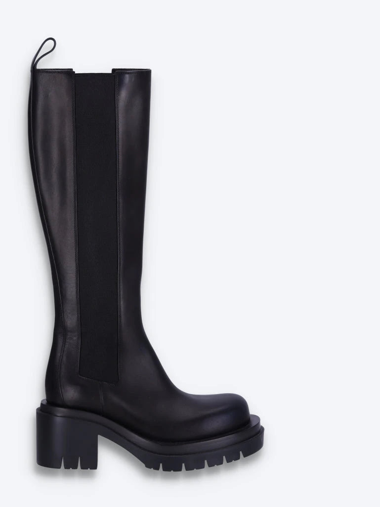 Militärische High-Top-Stiefel aus Kalbsleder mit 7 cm Profil 1