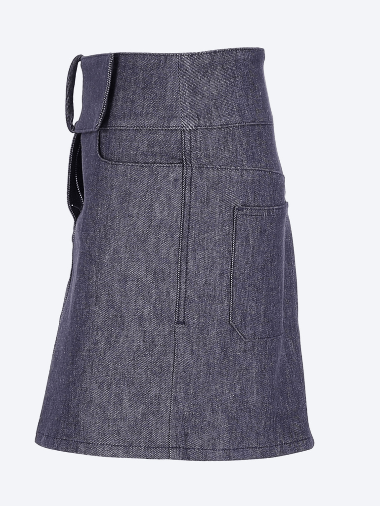 Mini belted denim skirt 2