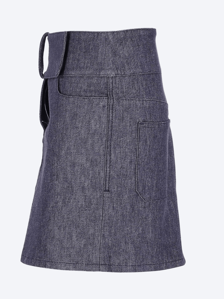 Mini belted denim skirt 2