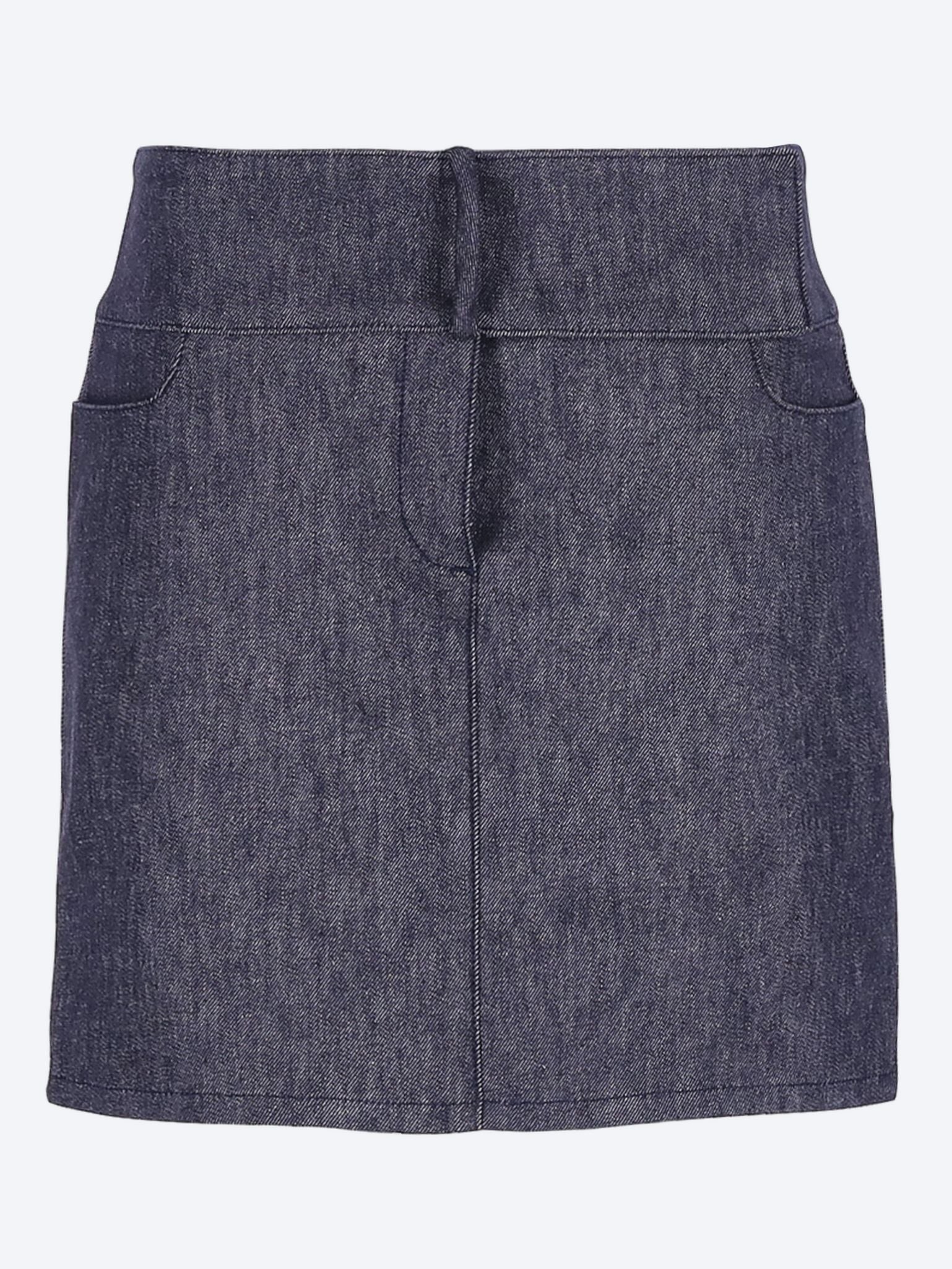 Mini belted denim skirt 1