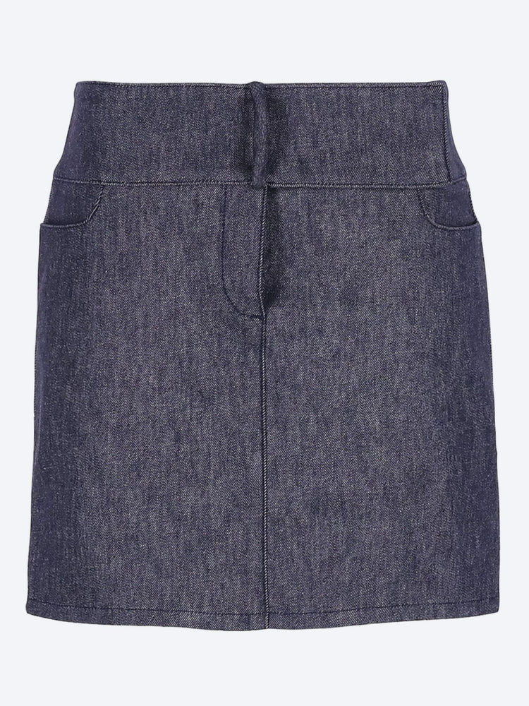 Mini belted denim skirt 1