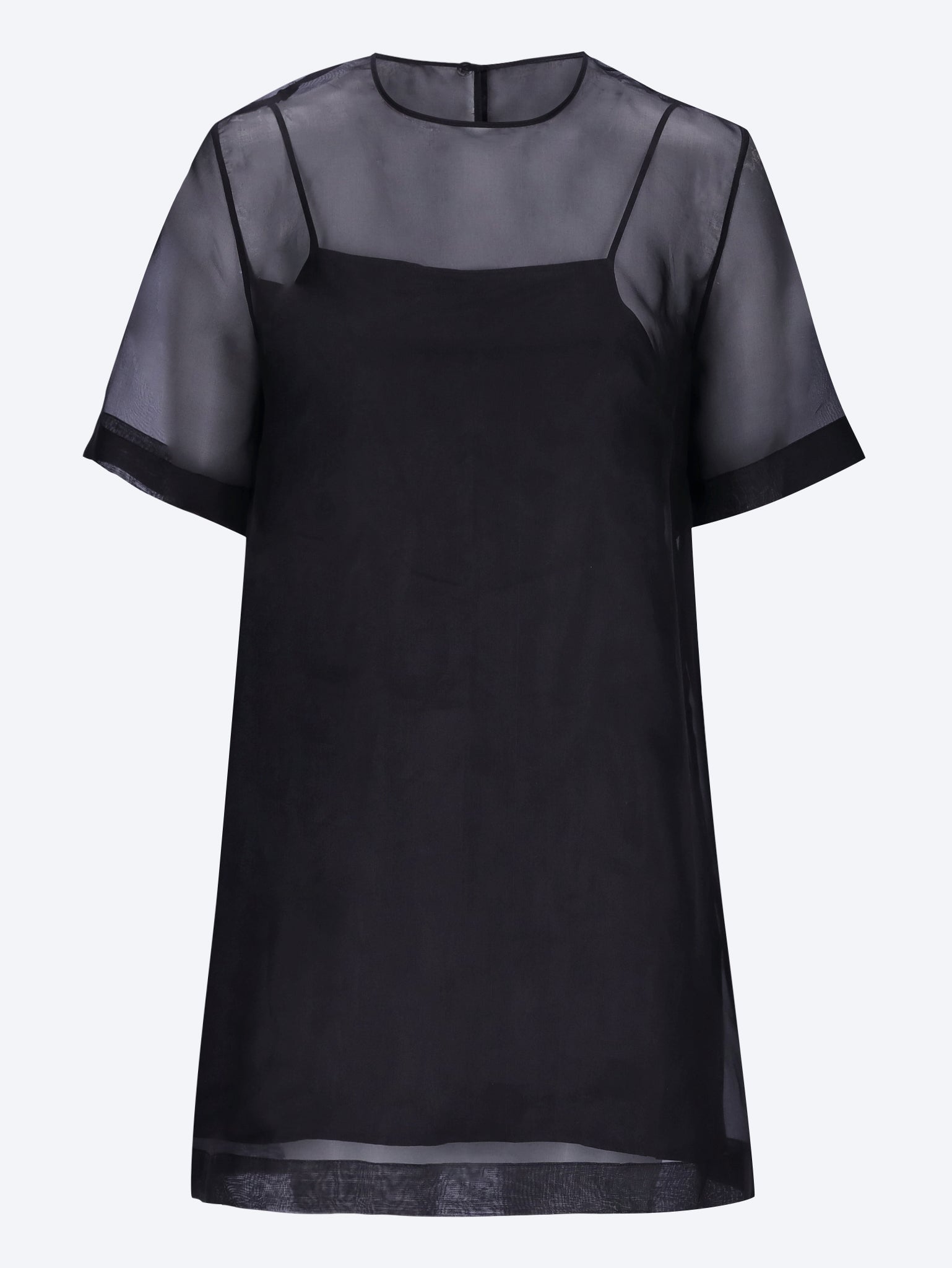 Mini sheer trapeze dress 1