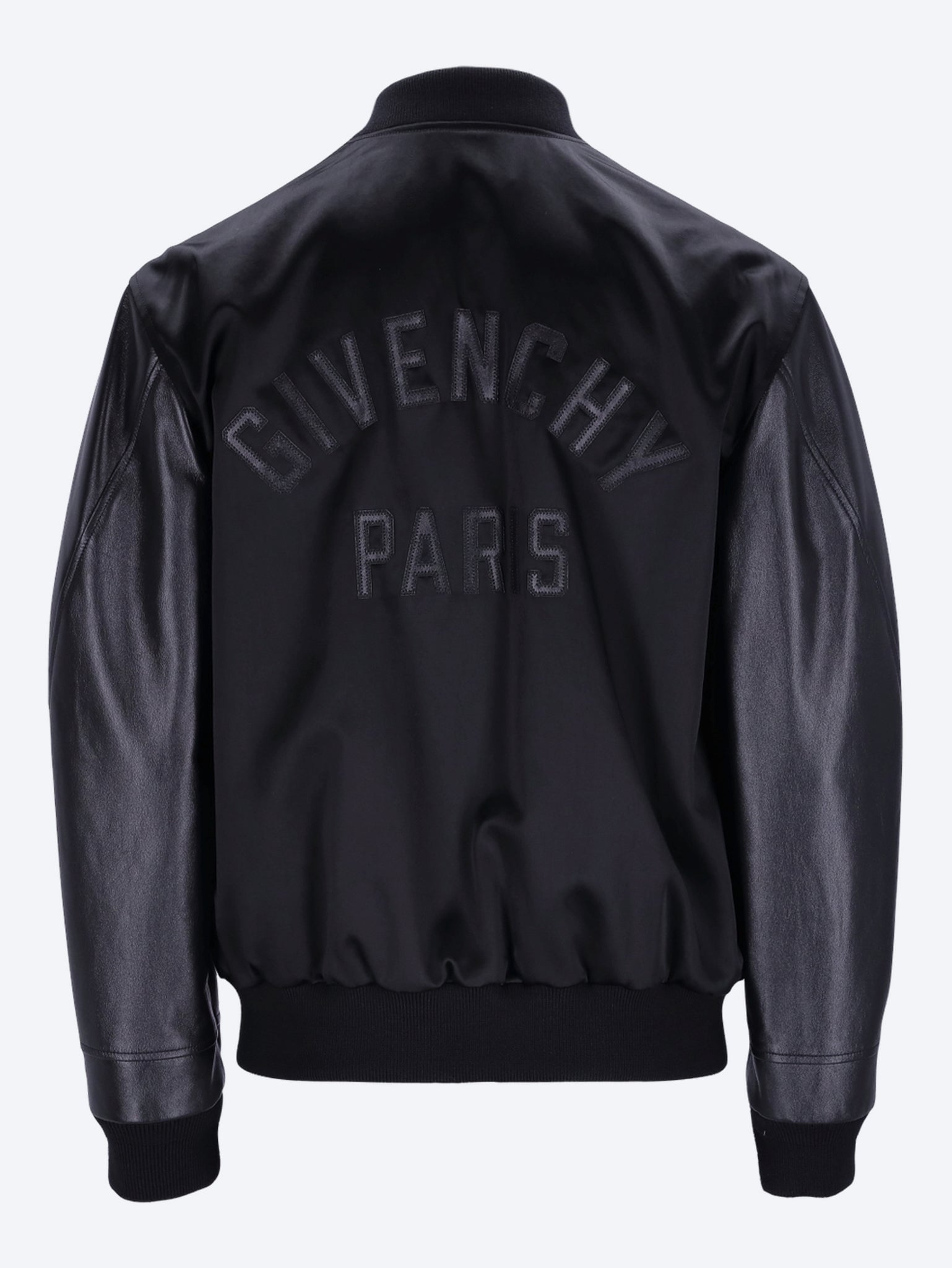 Bomber en satin et cuir nappa 3