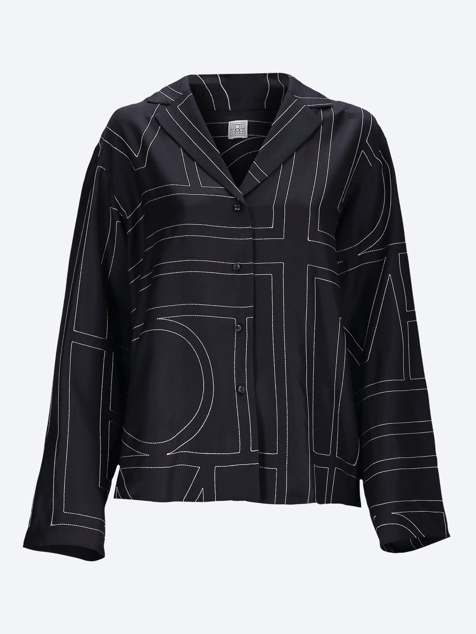 Monogram silk pj top 1