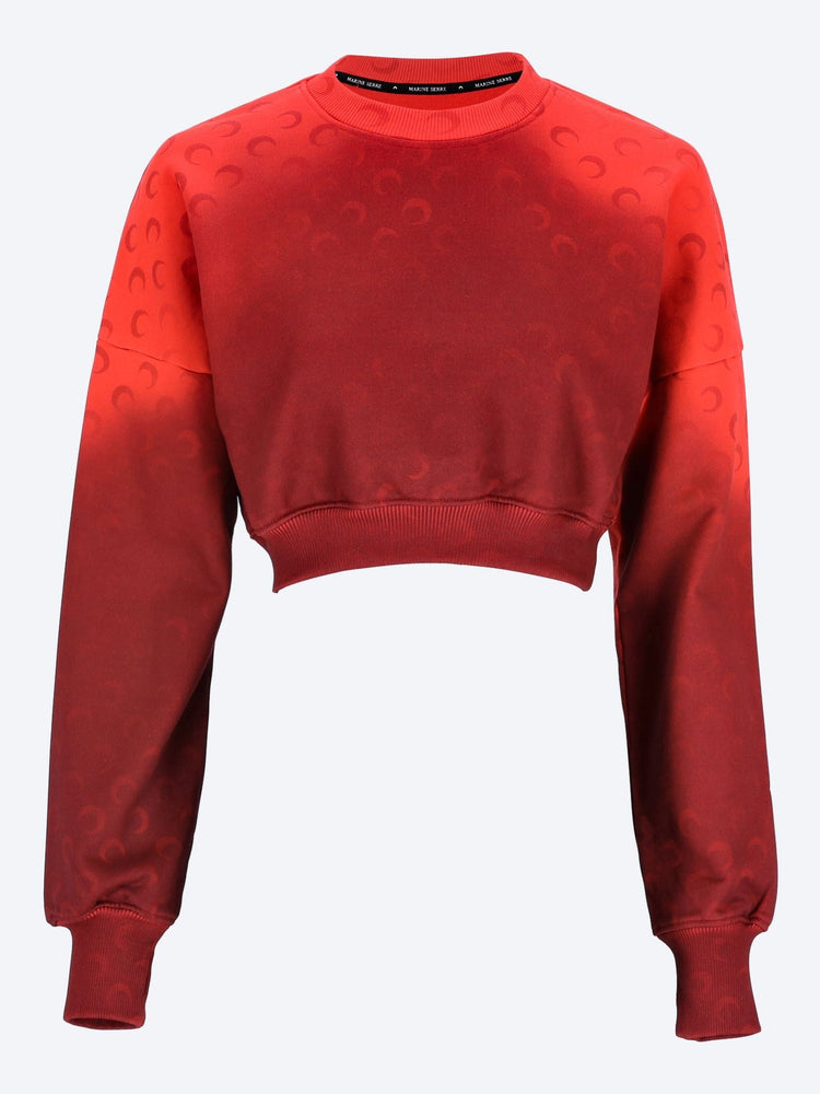Moon faded cropped sweatshirt 1