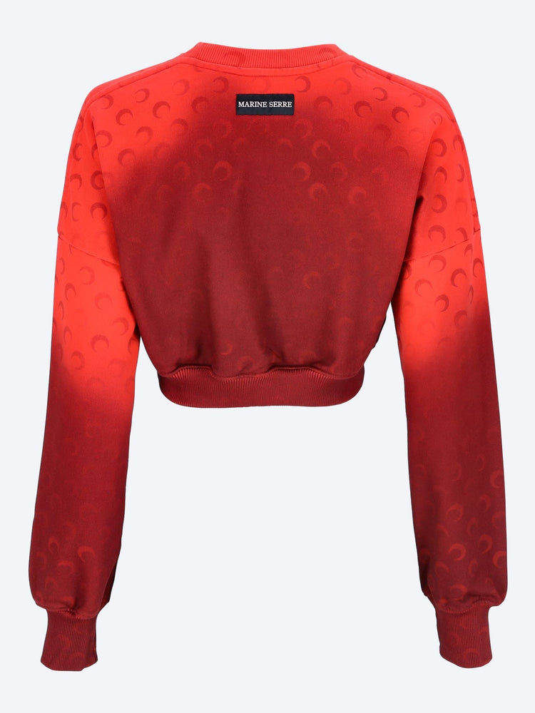 Moon faded cropped sweatshirt 3