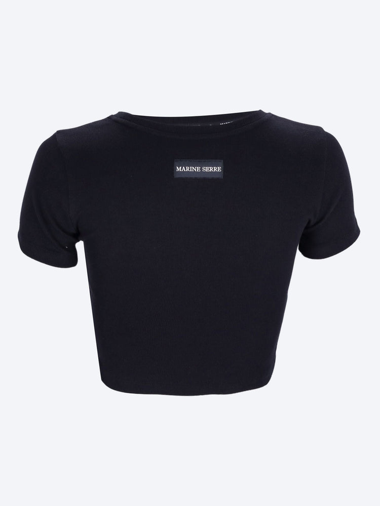 Moon logo ribbed cut-out t-shirt 2